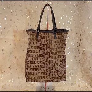 Fendi Zucchini Small Tote Bag Zucca FF